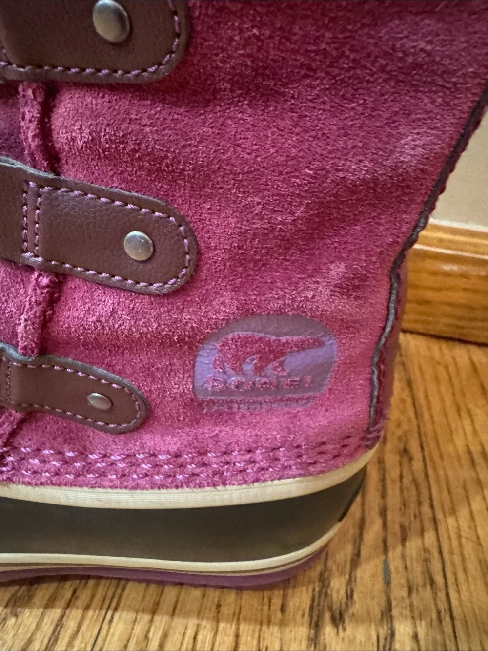 Sorel Joan Of Arc Boot Suede Waterproof Winter Faux Fur Purple Winter Size 1